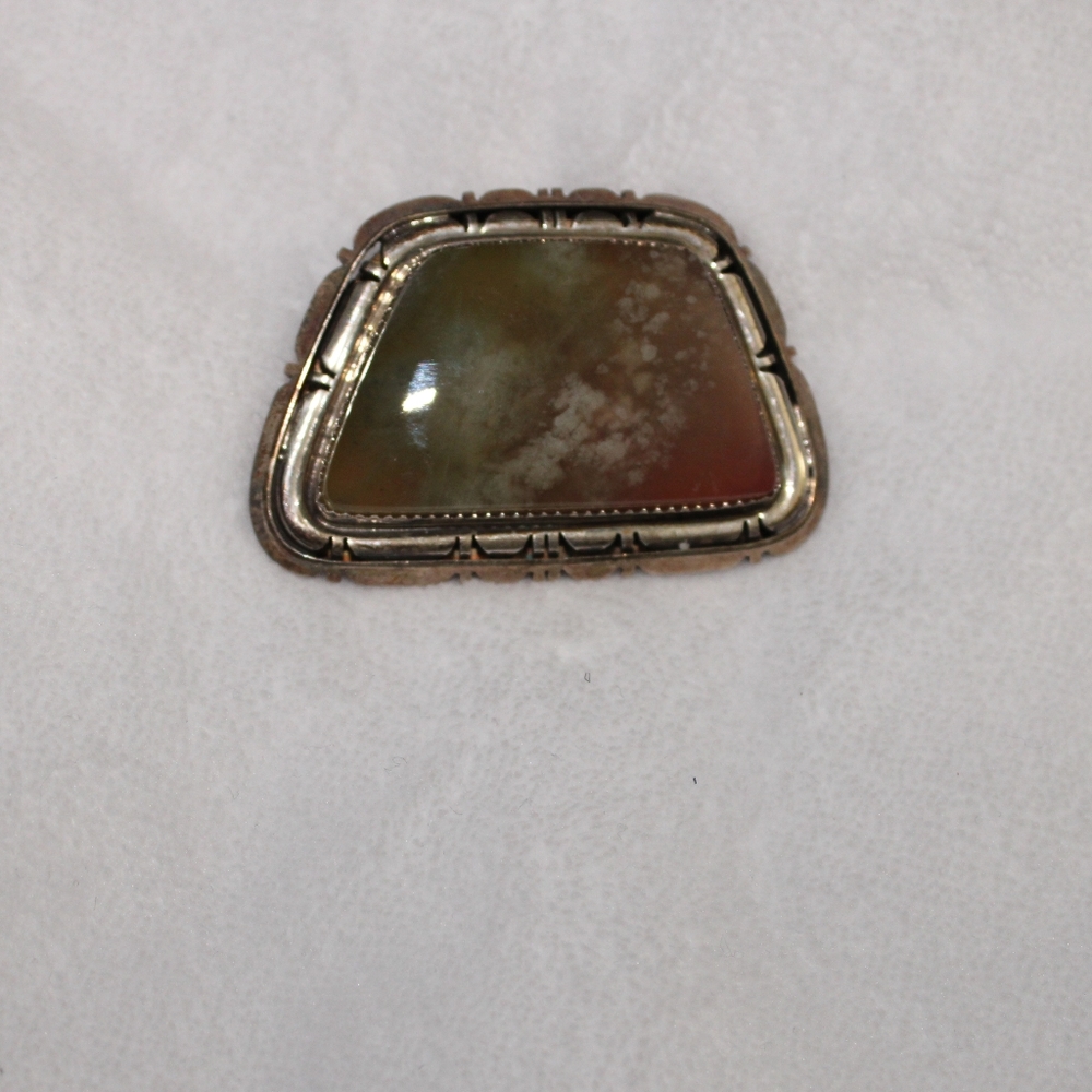 Sterling Navajo signed Piaso pin/pendant
